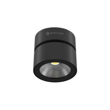 Immagine di Faretto Led Parete Soffitto Luce Orientabile Concord Nero 14w Switch Beneito