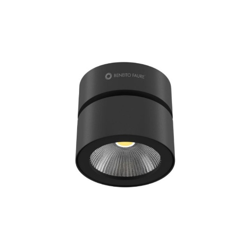 Immagine di Faretto Led Parete Soffitto Luce Orientabile Concord Nero 14w Switch Beneito