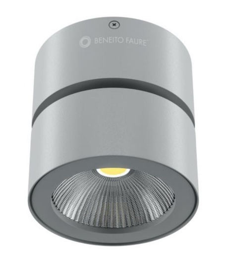 Immagine di Faretto Da Parete Soffitto Orientabile Concord Grigio Led 15w Switch Beneito