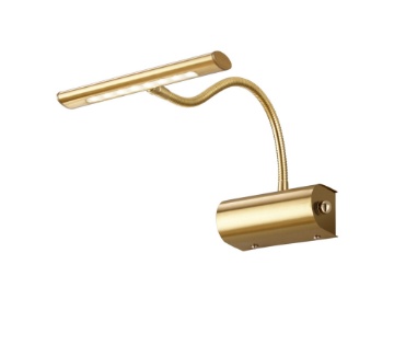 Immagine di Applique Quadro Specchio Led Flessibile Curtis Ottone Satinato Trio Lighting