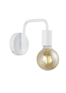 Immagine di Applique Minimal Portalampada E27 Diallo Bianco Trio Lighting
