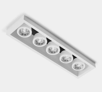Immagine di Porta Faretto Da Incasso In Gesso Sporgente Olympia 5xGU10 T236 Sforzin