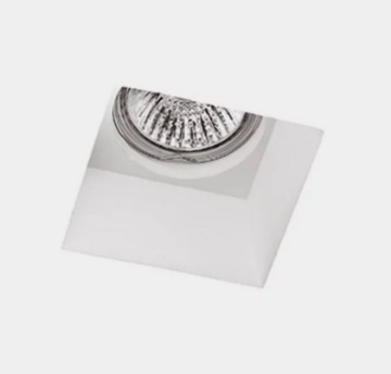 Immagine di Faretto In Gesso Da Incasso Quadrato Attica 1xGU10 T04 Sforzin