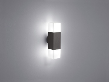 Immagine di Applique per Esterno Doppia Luce Led Hudson Antracite Trio Lighting