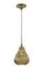 Immagine di Sospensione Paralume Decorativo Jasmin Ottone Stile Arabo Trio Lighting