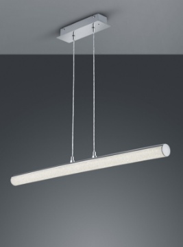 Immagine di Sospensione Cromo Design Moderno Tubo Led Dimmer RGBW Leia Trio Lighting