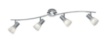 Immagine di Lampada da Soffitto Faretti Orientabili Vetro Levisto Nichel Trio
