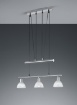 Immagine di Sospensione 3 Luci Led Saliscendi Levisto Nichel Trio Lighting