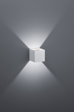 Immagine di Applique Cubo Louis Doppia Emissione Led Alluminio 10x10 cm Trio Lighting
