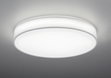 Immagine di Plafoniera Paralume Tessuto Bianco Lugano Led Cambio Colore Ø75 cm Trio Lighting