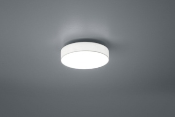 Immagine di Plafoniera Led Paralume Tessuto Bianco Lugano Ø30 cm Trio Lighting