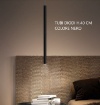 Immagine di Lampada Pendente Quadrata Cilindro Nero Per Penisola Tubi Diodi Led 3000k Affralux