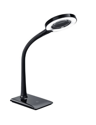 Immagine di Lampada da Scrivania Led 5W Con Lente Lupo Nero Trio Lighting