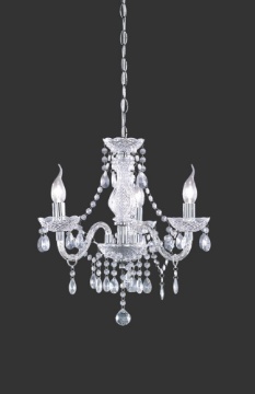 Immagine di Lampadario con Bracci Classico Lüster 3 Luci Cromo Pendenti Trasparenti Trio Lighting