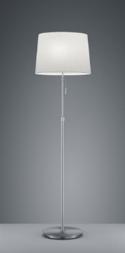 Immagine di Piantana Regolabile Nichel con Paralume Bianco Lyon 3xE27 Trio Lighting