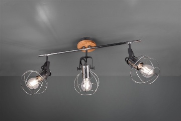 Immagine di Lampada 3 Faretti Spot Vintage Orientabili Madras Trio Lighting