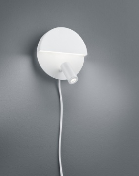 Immagine di Applique Moderna Doppia Emissione Mario Bianco Con Faretto Orientabile Trio Lighting