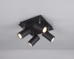 Immagine di Plafoniera Quadrata Con 4 Faretti Orientabili Marley Nero Trio