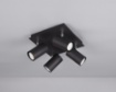 Immagine di Plafoniera Quadrata Con 4 Faretti Orientabili Marley Nero Trio