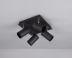 Immagine di Plafoniera Quadrata Con 4 Faretti Orientabili Marley Nero Trio