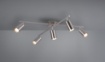 Immagine di Plafoniera Metallo Nichel Con 5 Faretti Orientabili GU10 Marley Trio Lighting