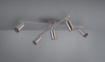 Immagine di Plafoniera Metallo Nichel Con 5 Faretti Orientabili GU10 Marley Trio Lighting