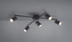Immagine di Lampada Da Soffitto Girevole Con 5 Faretti Orientabili Neri Marley Trio