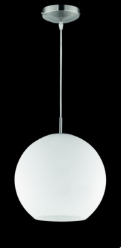 Immagine di Sospensione Moderna Moon Boccia Aperta Vetro Bianco Ø30 cm Trio Lighting
