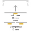 Immagine di Profilo Plafone Alluminio 2 Metri Per Strip Led max 20mm GSTP131 GSTP133 Gea Led