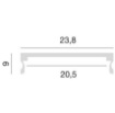 Immagine di Profilo Plafone Alluminio 2 Metri Per Strip Led max 20mm GSTP131 GSTP133 Gea Led