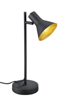 Immagine di Lumetto Minimal Paralume Conico 1xE14 Nina Nero e Oro Trio Lighting