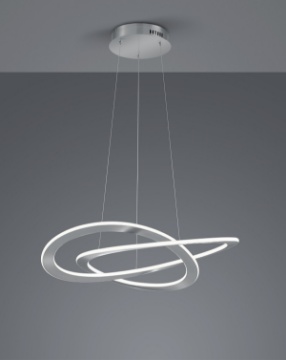 Immagine di Sospensione 2 Cerchi Led Oakland Nichel Opaco Dimmer 3 Steps Trio Lighting