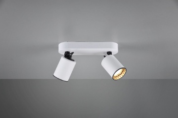 Immagine di Lampada 2 Faretti Spot GU10 Orientabili Pago Bianco Moderno Trio Lighting