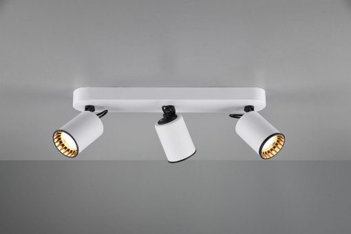 Immagine di Lampada Moderna 3 Faretti Spot GU10 Orientabili Pago Bianco Trio Lighting