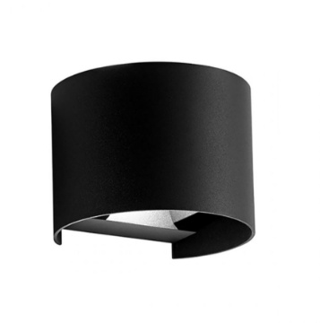 Immagine di Applique Stondata Esterno Led Fascio Luce Regolabile Nero Henk GES873 Gea Led
