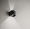 Immagine di Applique Stondata Esterno Led Fascio Luce Regolabile Nero Henk GES873 Gea Led