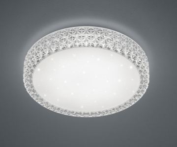 Immagine di Plafoniera Led Multifunzioni Pegasus Bianco Effetto Cristalli Ø60 cm Trio Lighting