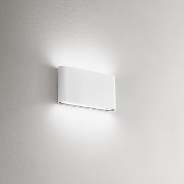 Immagine di Applique Slim Biemissione Led 12w Bianco Da Esterno IP54 GES880 Gea