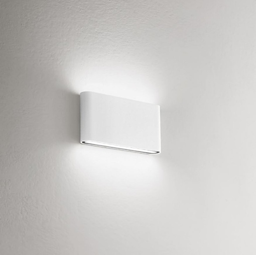 Immagine di Applique Slim Biemissione Led 12w Bianco Da Esterno IP54 GES880 Gea