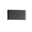 Immagine di Applique Esterno Slim 175mm Biemissione Led 12w Antracite IP54 GES881 Gea