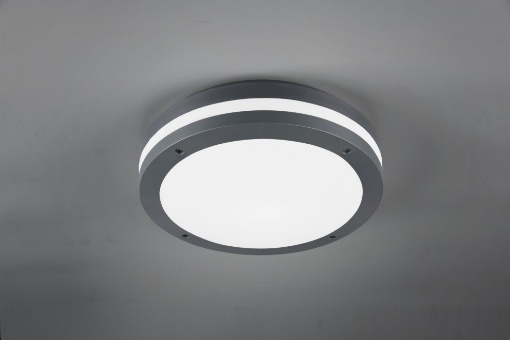 Immagine di Plafoniera Led Rotonda per Esterno Piave Antracite IP54 Ø30 cm Trio Lighting