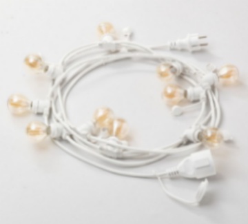 Immagine di Catena Luminosa Giardino 10 Metri Bianco 10xE27 IP44 Andromeda Gea Led