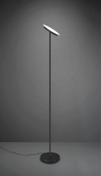 Immagine di Piantana Moderna Ponda Nero Disco Led Orientabile Trio Lighting