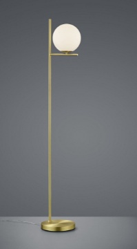 Immagine di Piantana Ottone 150 cm Con Sfera Vetro Bianco Pure Trio