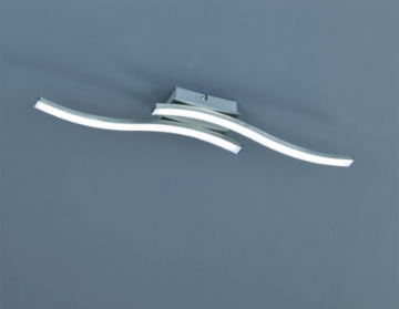Immagine di Plafoniera Led Ondulata Nichel Per Ingresso 10w 3000k Route Trio Lighting