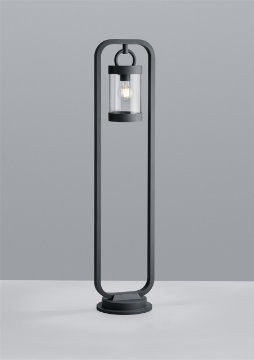 Immagine di Palo Da Esterno Sambesi Antracite H100 cm Sensore Crepuscolare IP44 Trio Lighting