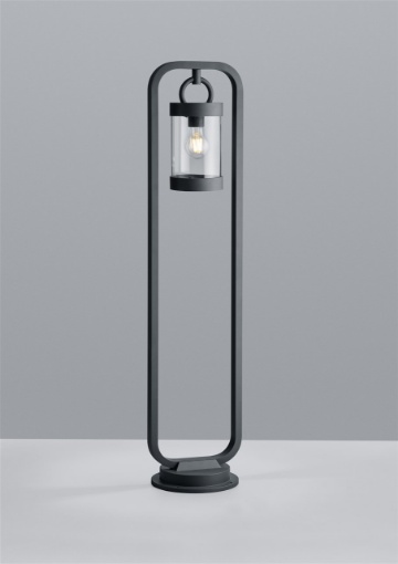 Immagine di Palo Da Esterno Sambesi Antracite H100 cm Sensore Crepuscolare IP44 Trio Lighting