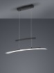 Immagine di Sospensione Nera Bacchetta Curva Samos Led Touch Cambio Colore 2700+4000+6000K Trio Lighting