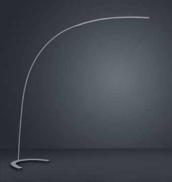 Immagine di Piantana Sottile Arco Shanghai Led 18w Dimmerabile Titanio Trio Lighting
