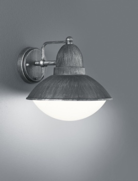 Immagine di Applique IP44 Lanterna E27 Amur Argento Anticato Trio Lighting